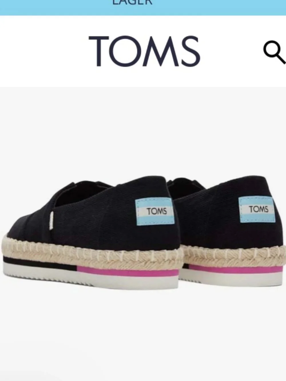 TOMS Women's Alpargata Platform Rope Shoes--Size 8.5